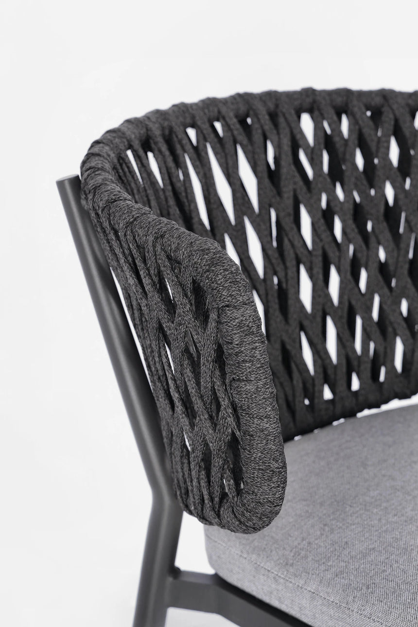 Gartenstuhl mit Kissen Noelia Anthrazit WG21 - ZEN ZONE Furniture