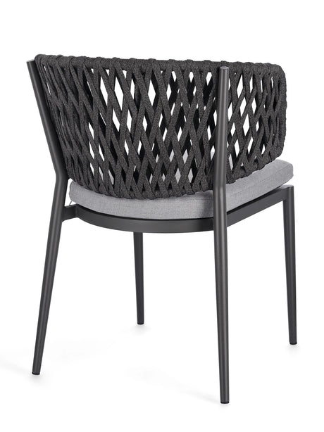 Gartenstuhl mit Kissen Noelia Anthrazit WG21 - ZEN ZONE Furniture