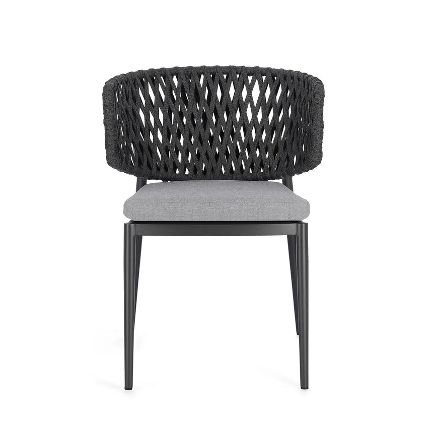 Gartenstuhl mit Kissen Noelia Anthrazit WG21 - ZEN ZONE Furniture