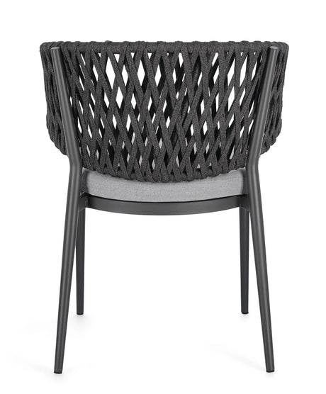 Gartenstuhl mit Kissen Noelia Anthrazit WG21 - ZEN ZONE Furniture