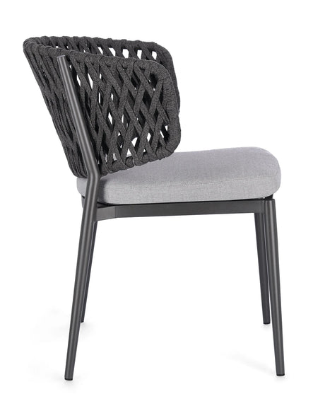 Gartenstuhl mit Kissen Noelia Anthrazit WG21 - ZEN ZONE Furniture