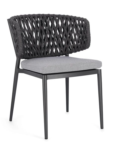 Gartenstuhl mit Kissen Noelia Anthrazit WG21 - ZEN ZONE Furniture