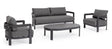 Gartenlounge Set 4er mit Kissen Presley Anthrazit WG21 - ZEN ZONE Furniture