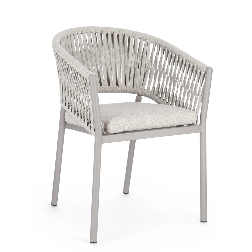 Gartenstuhl mit Armlehne und Kissen Florencia Moon WG24 - ZEN ZONE Furniture
