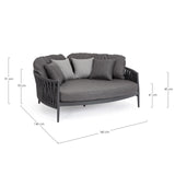 Outdoor Daybed mit Kissen Jacinta Anthrazit WG21 - ZEN ZONE Furniture