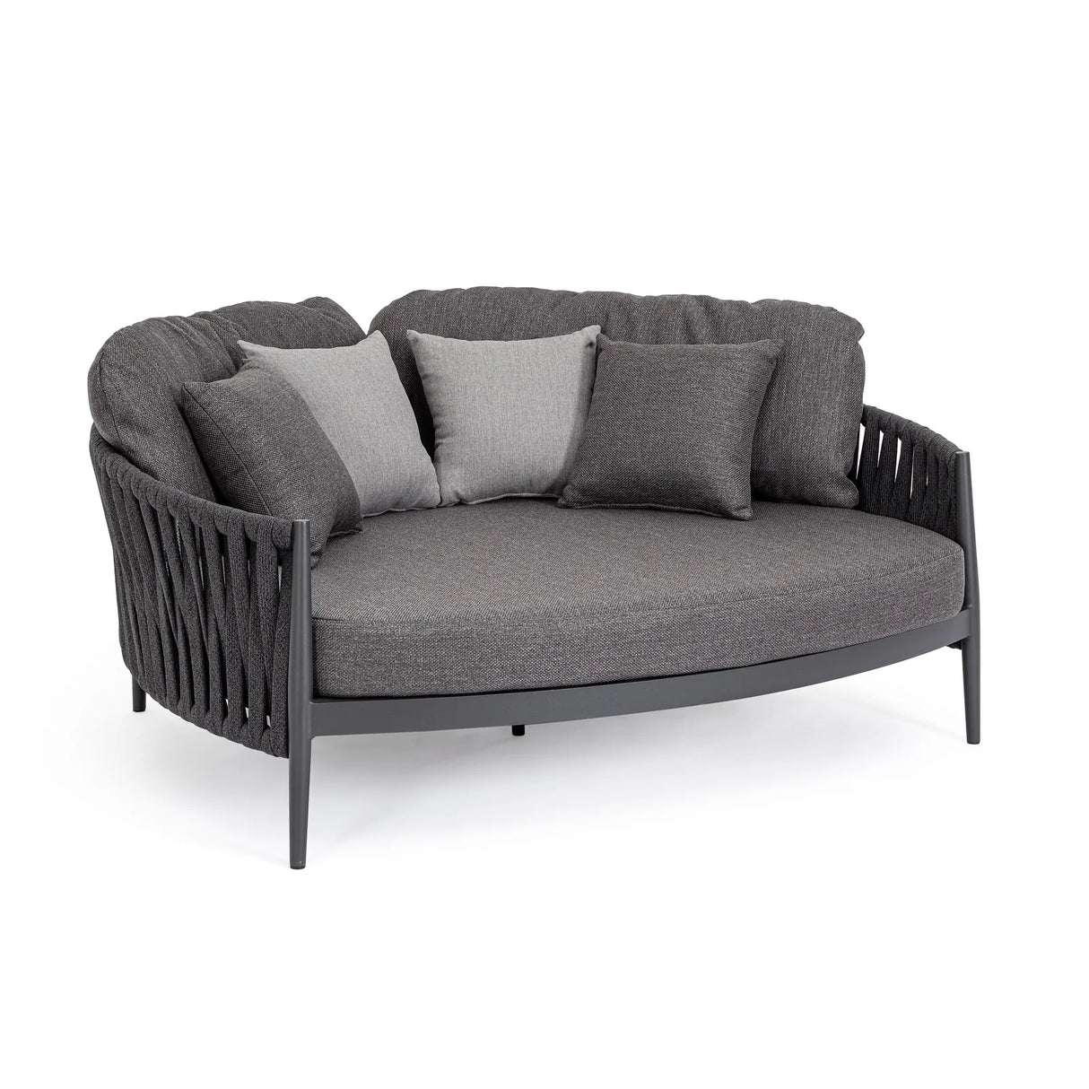 Outdoor Daybed mit Kissen Jacinta Anthrazit WG21 - ZEN ZONE Furniture