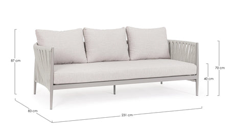 Garten-Sofa 3-Sitzer mit Kissen Jacinta Moon WG24 - ZEN ZONE Furniture