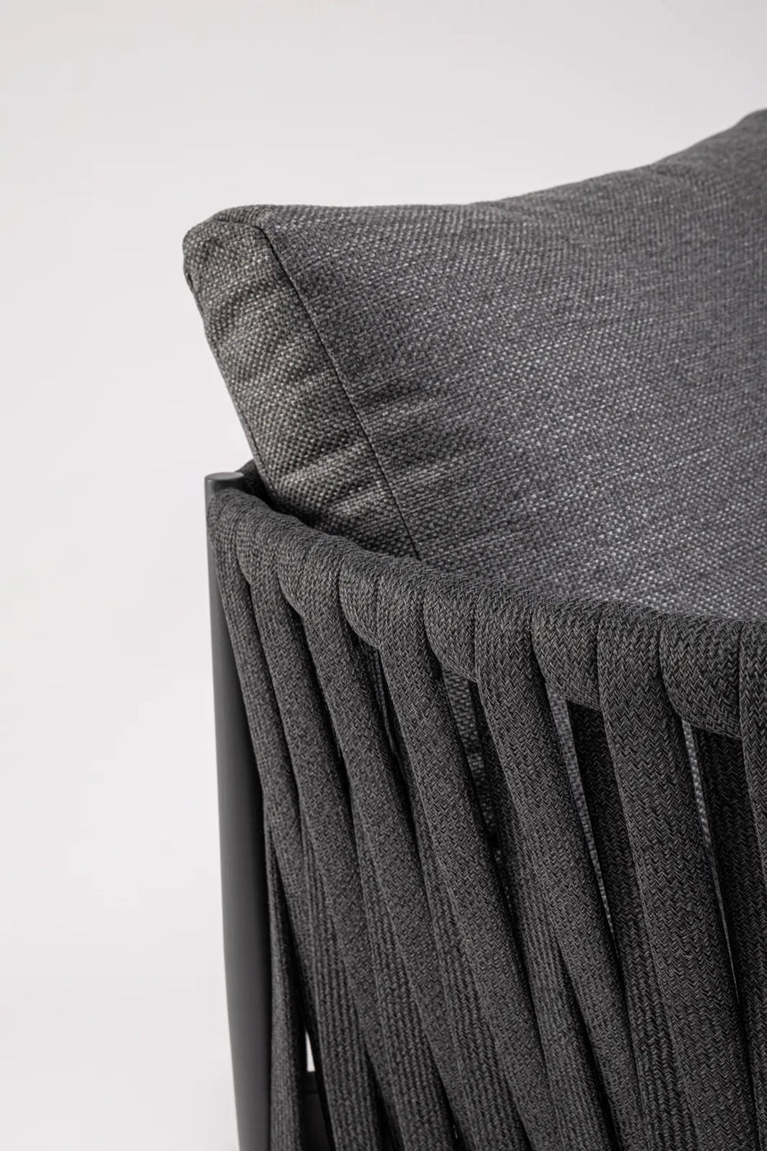 Outdoor Sessel 3er Platz mit Kissen Jacinta Anthrazit WG21 - ZEN ZONE Furniture