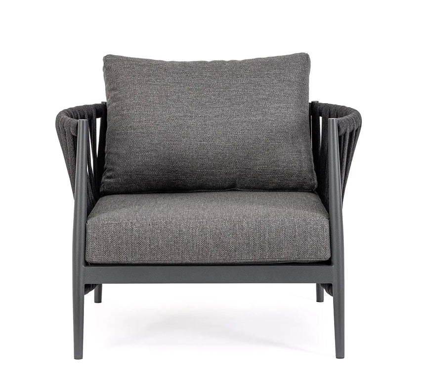 Outdoor Sessel 3er Platz mit Kissen Jacinta Anthrazit WG21 - ZEN ZONE Furniture