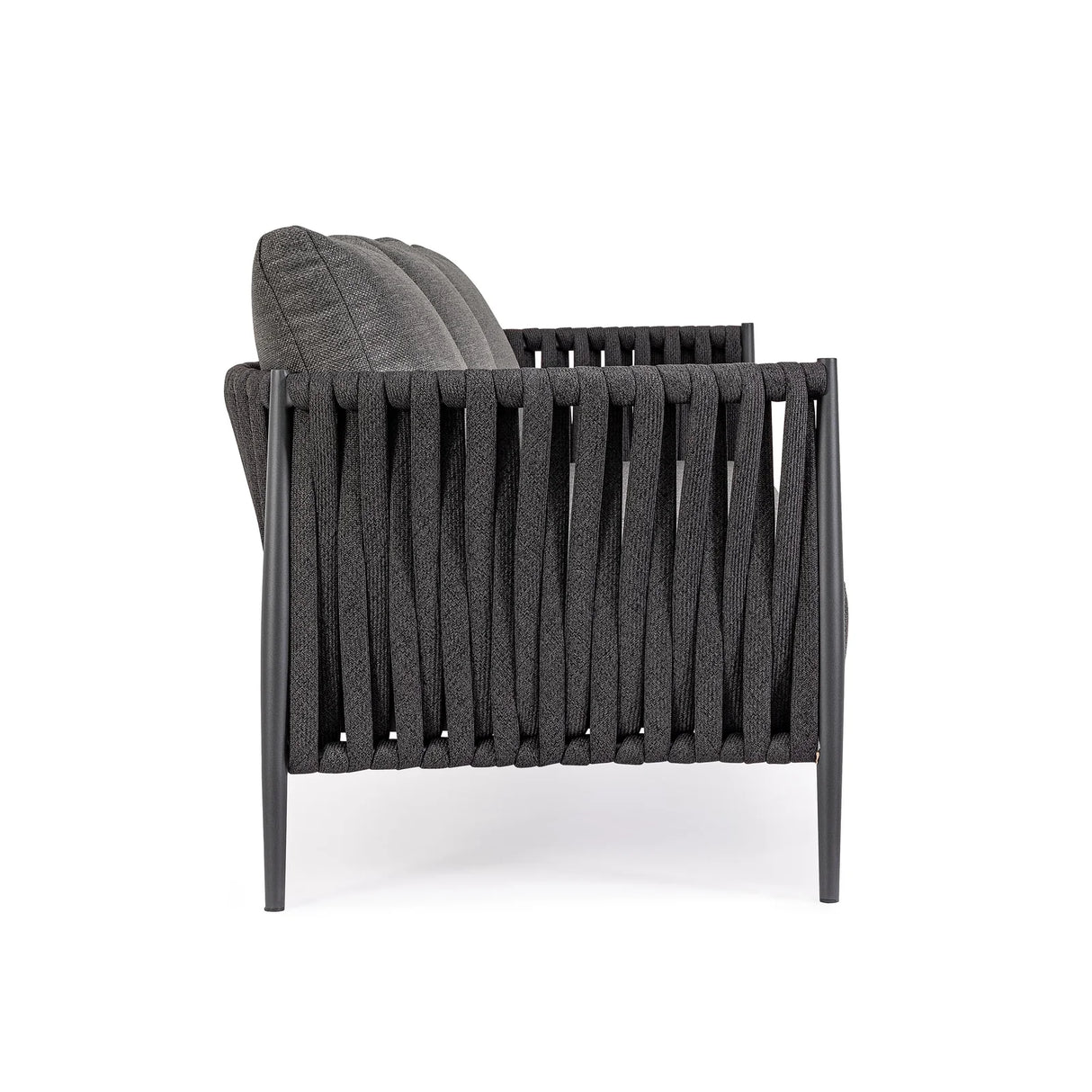 Garten-Sofa 3-Sitzer mit Kissen Jacinta Anthrazit WG21