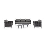 Garten Couchtisch 2er Set Anthrazit WG21 Aminta