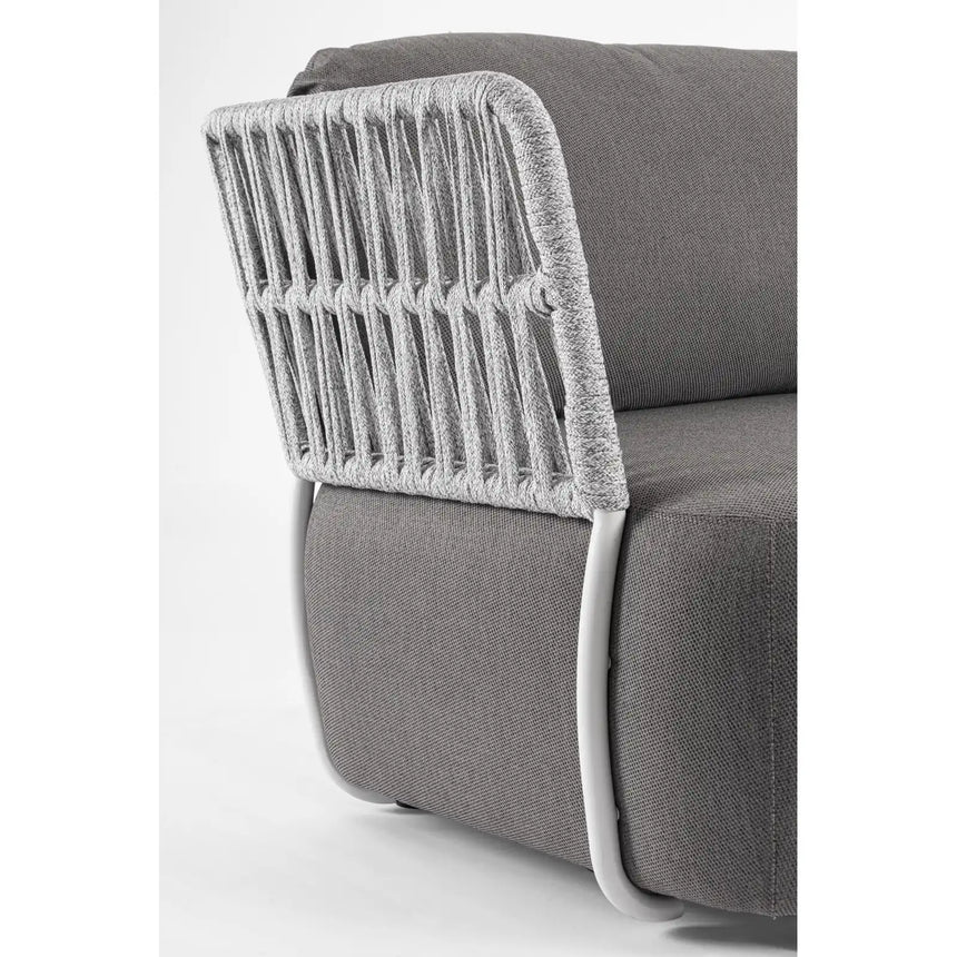 Outdoor Sessel mit Kissen Palmer Weiß/Grau - ZEN ZONE Furniture