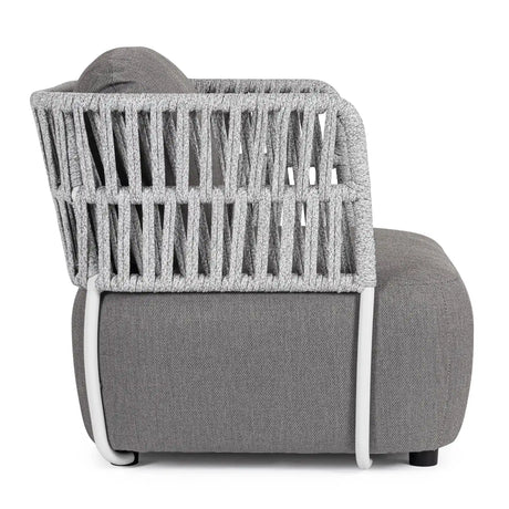 Outdoor Sessel mit Kissen Palmer Weiß/Grau - ZEN ZONE Furniture