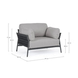 Outdoor Sessel mit Kissen Pardis Anthrazit QS22/Graphit - ZEN ZONE Furniture
