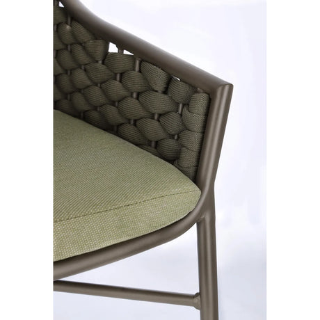 Gartenstuhl mit Armlehne und Kissen Everly Olive QS24 - ZEN ZONE Furniture
