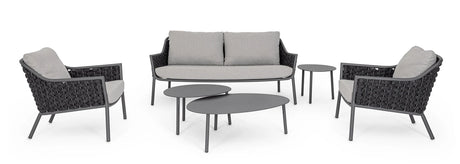 Garten-Sofa 2-Sitzer mit Kissen Everly QS22/Graphit - ZEN ZONE Furniture
