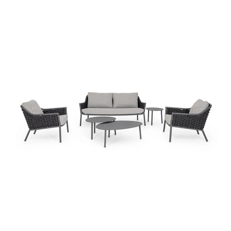 Garten-Sofa 2-Sitzer mit Kissen Everly QS22/Graphit - ZEN ZONE Furniture
