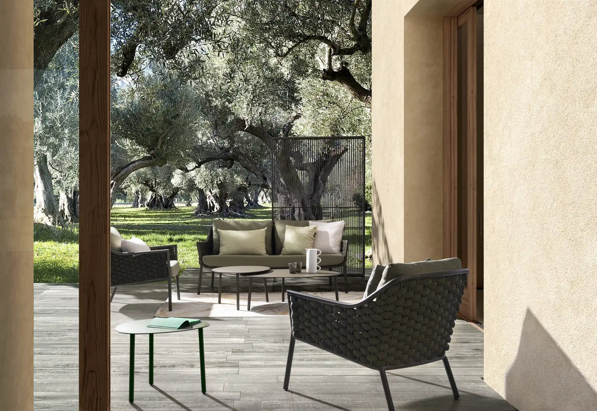 Garten-Sofa 2-Sitzer mit Kissen Everly Olive QS24 - ZEN ZONE Furniture