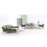 Garten-Sofa 2-Sitzer mit Kissen Everly Olive QS24 - ZEN ZONE Furniture