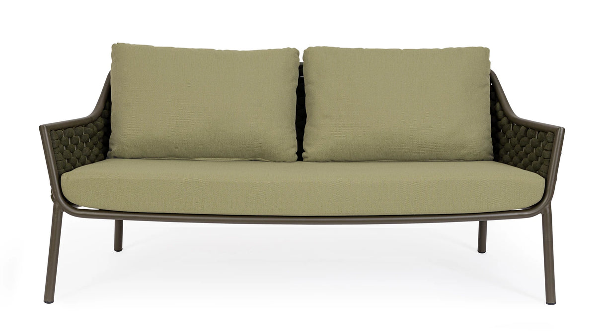 Garten-Sofa 2-Sitzer mit Kissen Everly Olive QS24 - ZEN ZONE Furniture