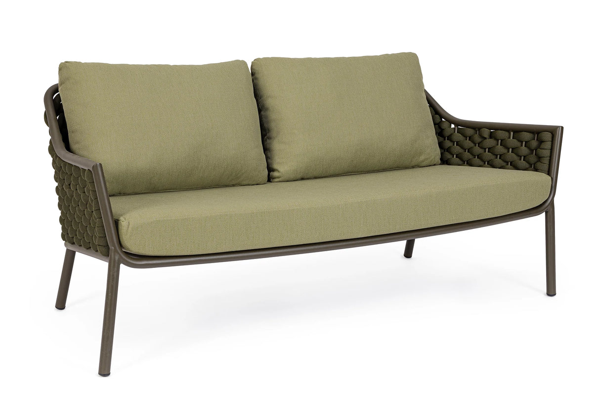 Garten-Sofa 2-Sitzer mit Kissen Everly Olive QS24 - ZEN ZONE Furniture