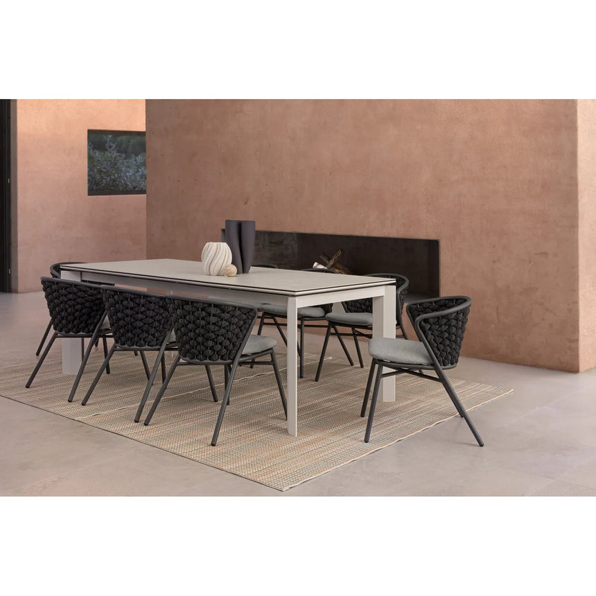Gartenstuhl mit Kissen Harlow Anthrazit QS22/Graphit - ZEN ZONE Furniture