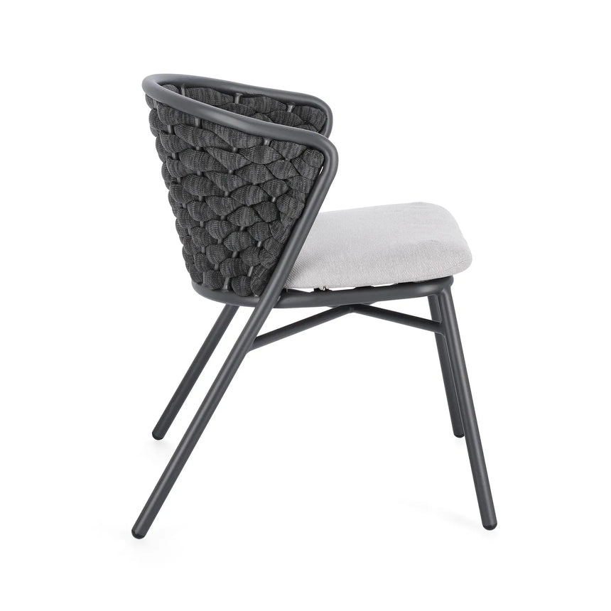 Gartenstuhl mit Kissen Harlow Anthrazit QS22/Graphit - ZEN ZONE Furniture