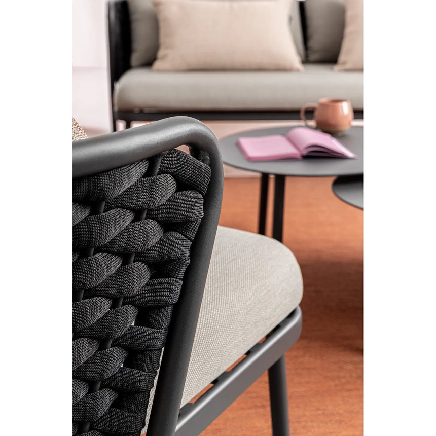 Gartenstuhl mit Kissen Harlow Anthrazit QS22/Graphit - ZEN ZONE Furniture
