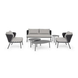 Gartenstuhl mit Kissen Harlow Anthrazit QS22/Graphit - ZEN ZONE Furniture