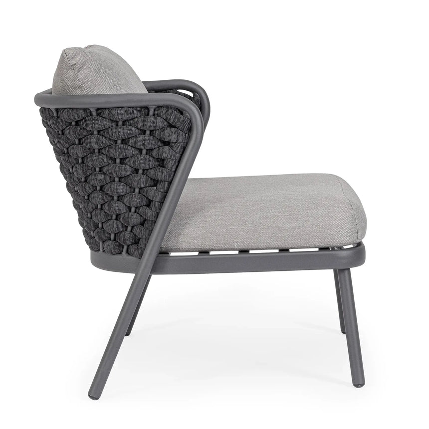 Gartenstuhl mit Kissen Harlow Anthrazit QS22/Graphit - ZEN ZONE Furniture