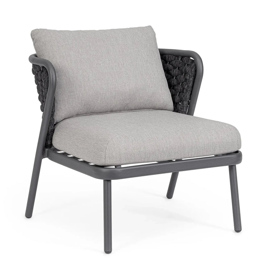 Gartenstuhl mit Kissen Harlow Anthrazit QS22/Graphit - ZEN ZONE Furniture
