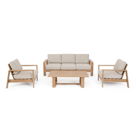 Gartenlounge Set 4er Set mit Kissen Baltic Natürlich - ZEN ZONE Furniture