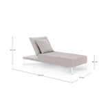 Gartenliege mit Kissen Viper Weiß QS20/Sand - ZEN ZONE Furniture