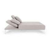Gartenliege Doppel mit Kissen Viper Weiß QS20/Sand - ZEN ZONE Furniture