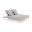 Gartenliege Doppel mit Kissen Viper Weiß QS20/Sand - ZEN ZONE Furniture