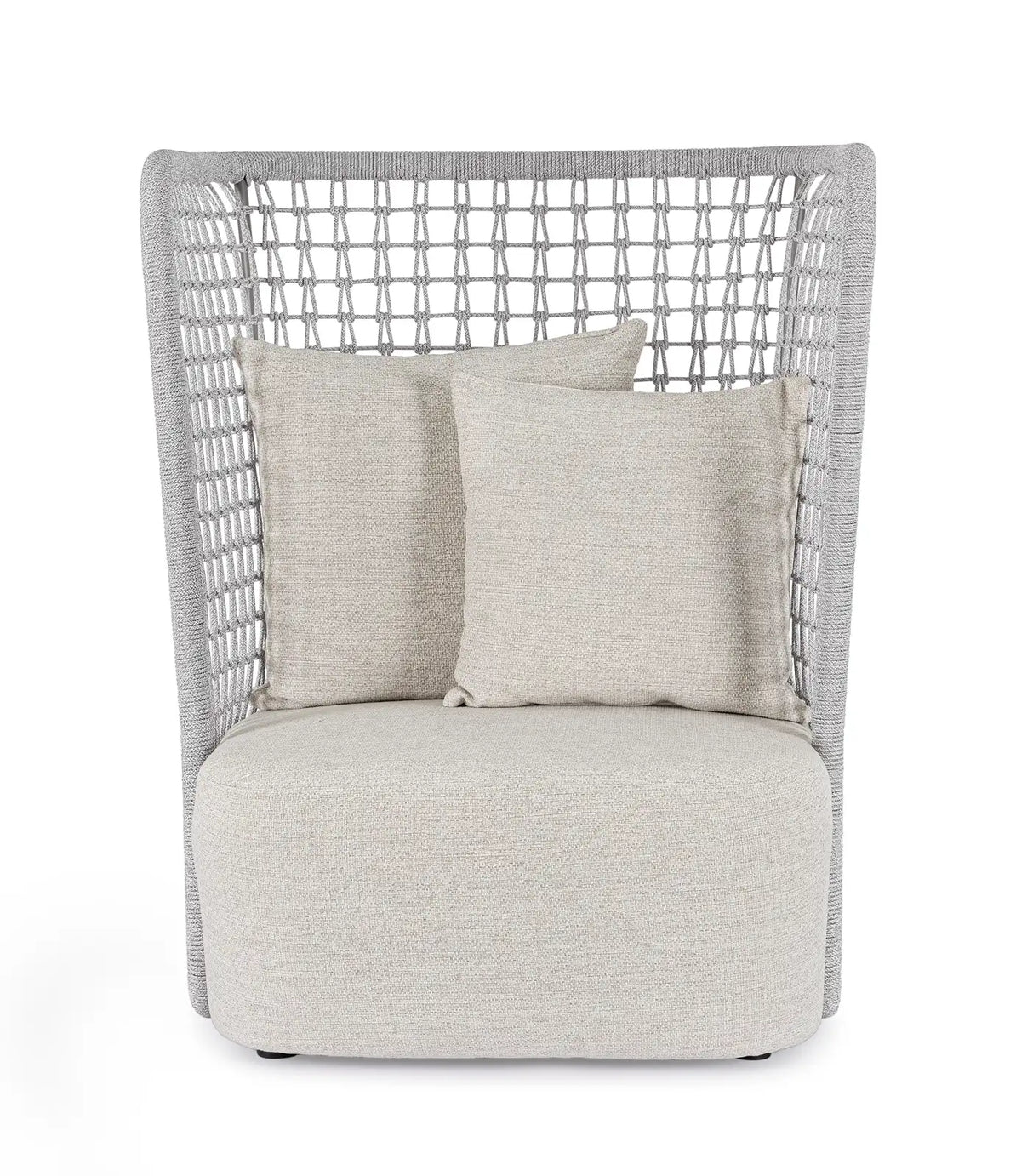 Outdoor Sessel Kollar Artic aus Aluminium und Seil - ZEN ZONE Furniture
