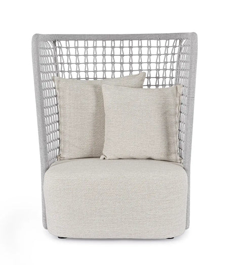 Outdoor Sessel Kollar Artic aus Aluminium und Seil - ZEN ZONE Furniture