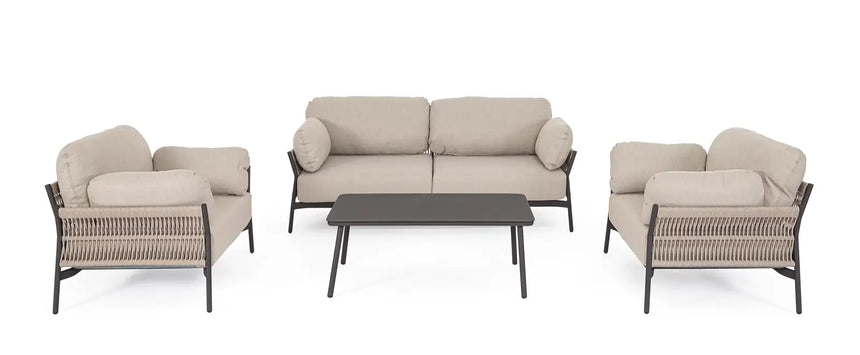 Outdoor Sessel Pardis raven QS25 aus Aluminium - ZEN ZONE Furniture