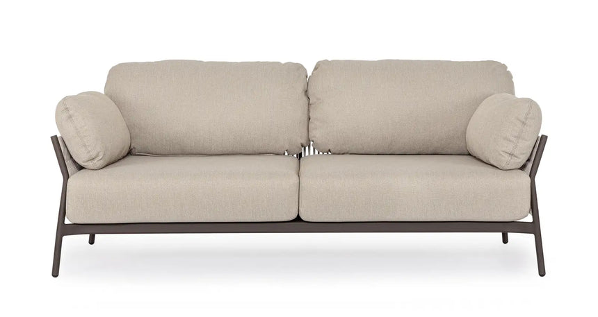 Outdoor Sofa 2-Sitzer Pardis raven QS25 aus Aluminium 183x80 cm - ZEN ZONE Furniture