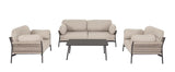 Outdoor Sofa 2-Sitzer Pardis raven QS25 aus Aluminium 183x80 cm - ZEN ZONE Furniture