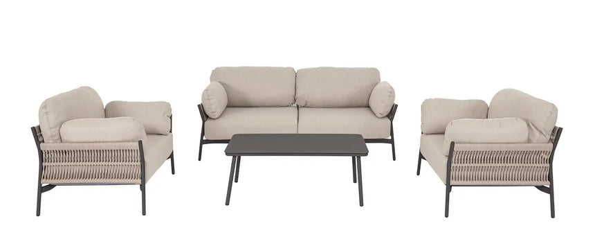 Outdoor Sofa 2-Sitzer Pardis raven QS25 aus Aluminium 183x80 cm - ZEN ZONE Furniture