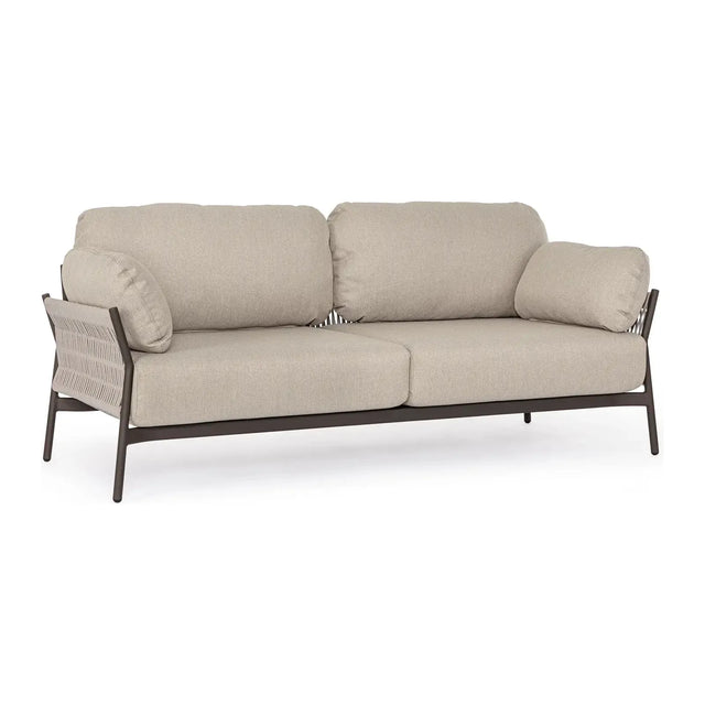 Outdoor Sofa 2-Sitzer Pardis raven QS25 aus Aluminium 183x80 cm - ZEN ZONE Furniture