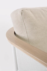 Outdoor 4er-Set Sitzgruppe Ulises Vapor Aluminium Holzoptik - ZEN ZONE Furniture