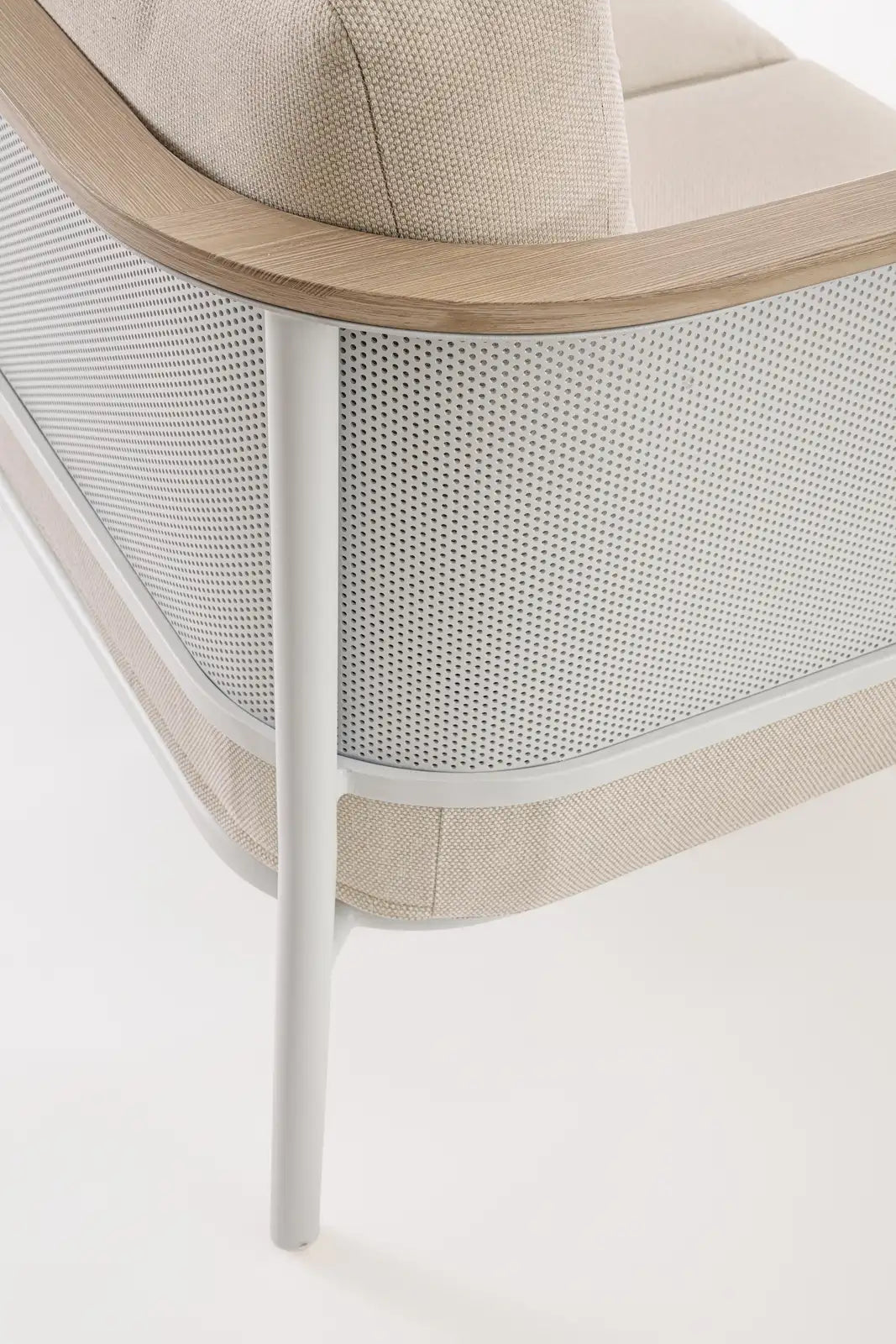 Outdoor 4er-Set Sitzgruppe Ulises Vapor Aluminium Holzoptik - ZEN ZONE Furniture