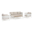 Outdoor 4er-Set Sitzgruppe Ulises Vapor Aluminium Holzoptik - ZEN ZONE Furniture