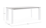 Outdoor Tisch Otavio Weiß WG20 Aluminium mit Keramikplatte 180x95 cm - ZEN ZONE Furniture