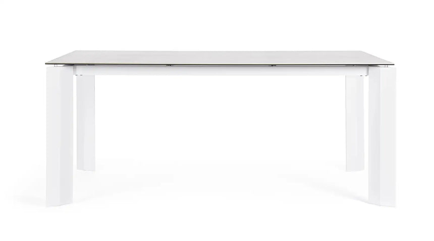 Outdoor Tisch Otavio Weiß WG20 Aluminium mit Keramikplatte 180x95 cm - ZEN ZONE Furniture