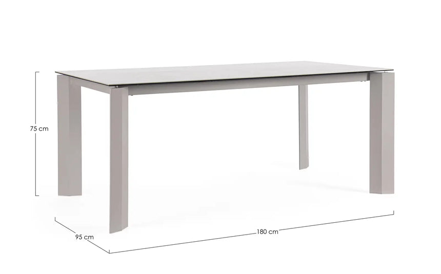 Outdoor Tisch Otavio moon WG24 Aluminium mit Keramikplatte 180x95 cm - ZEN ZONE Furniture