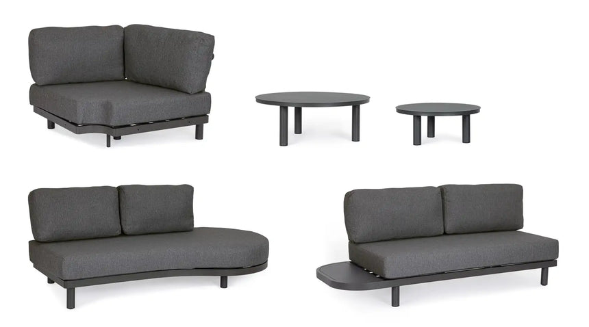 Outdoor Set Ecksitzgruppe Hercules anthrazit WG2 - ZEN ZONE Furniture