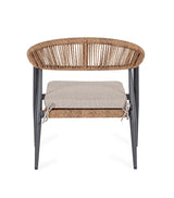 Outdoor Sessel mit Armlehnen Jandia Anthrazit/Natur - ZEN ZONE Furniture
